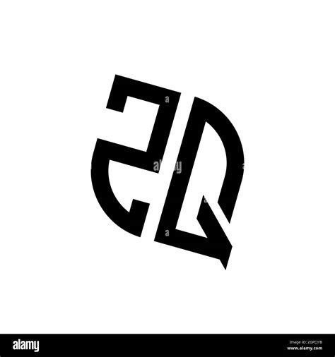 Logotipo Zq Con Forma Geométrica De La Plantilla De Diseño De Monograma