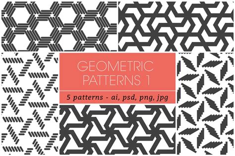 Seamless Geometric Patterns 1 Graphic Patterns ~ Creative Market