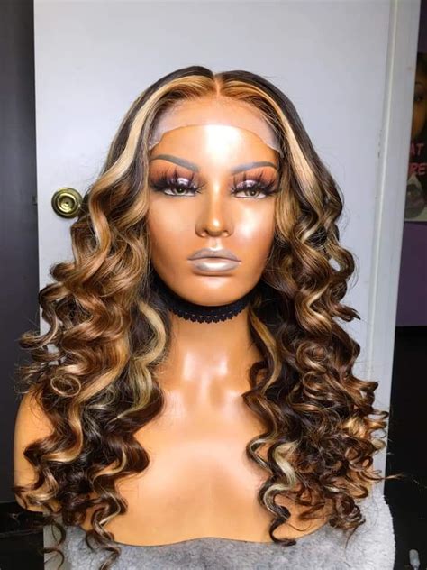 Lace Front Human Hair Wigs Honey Blonde Lace Front Wigs Ombre 18inch