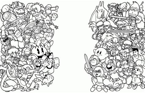 Coloring book for kids book. Super Smash Bros Coloring Pages Freecolorngpages Co With ...
