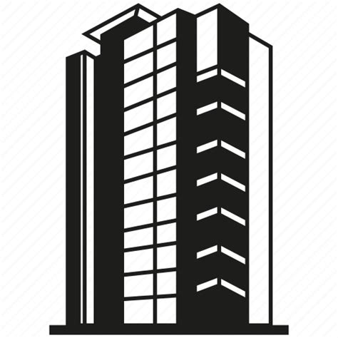 Building Condo Office Perspective Real Estate Residence Tower Icon