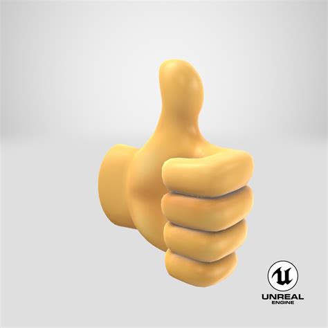 Thumbs Up Gesture Emoji D Model Ds Blend C D Fbx Max Ma