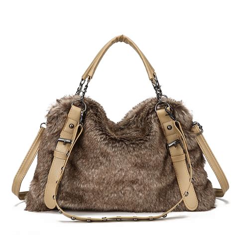 Faux Fur Handbags For Women