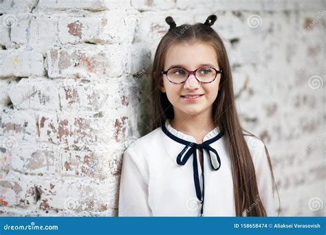 Schoolgirl With Glasses Stock Photo Image Of Close 158658474