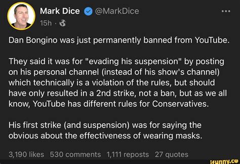 Mark Dice Markdice Dan Bongino Was Just Permanently Banned From