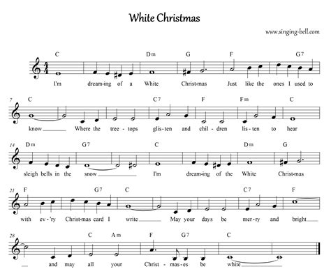 White Christmas Free Christmas Carols