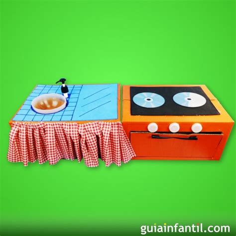 Si te gusta seguir recetas y. Cómo hacer una cocina de juguete con cartón para los niños
