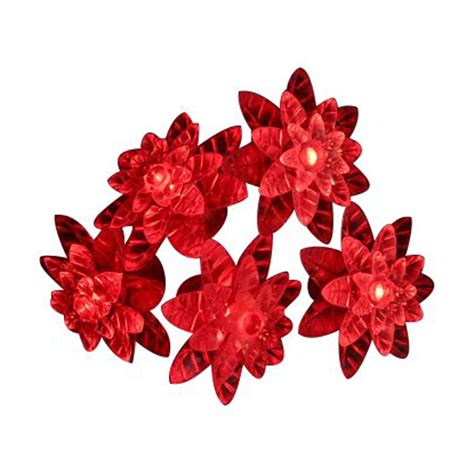 Christmas Central 25 Count Indooroutdoor Constant Red Poinsettia Led