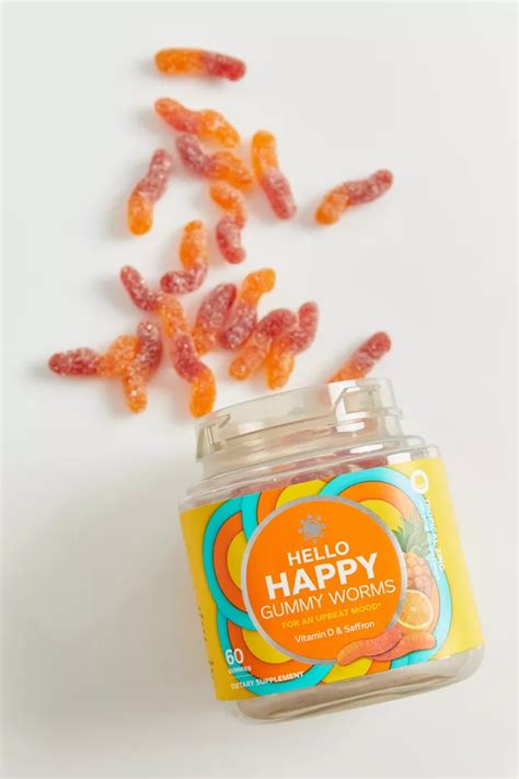 Olly Hello Happy Gummy Worms Supplement Urban Outfitters