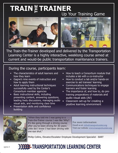 1 or 2 day training course. Services | Transportation Learning Center
