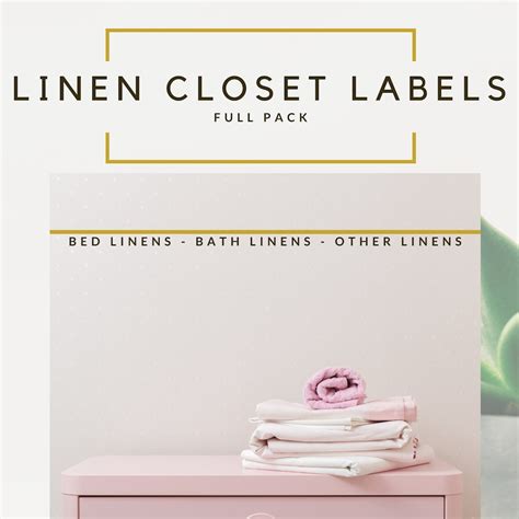 Linen Closet Labels Linen Closet Organization T For Mom Etsy