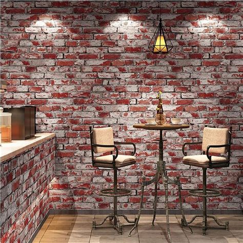 Beibehang Chinese Retro Culture Stone Wallpaper Red Net Coffee