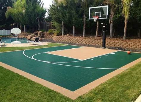 Backyard Basketball Court Dimensions Basketball Court Backyard