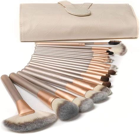 18pcs Makeup Brushes Set With Leather Bag T Tersely Professional Make
