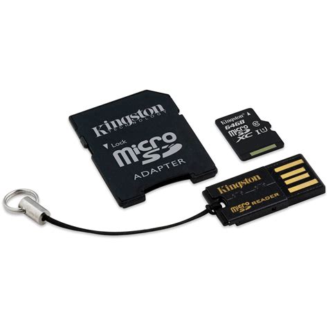 Kingston 64gb Microsdxc Memory Card Kit With Usb Mbly10g264gb