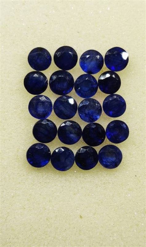 6 Mm Natural Blue Sapphire Cut Stone Blue Sapphire Faceted Etsy