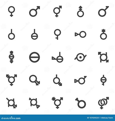 Gender Vector Icons Set Stock Vector Illustration Of Clipart 187839225
