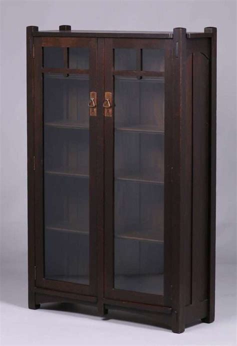 Baxton studio lindo wood bookcase with two pulled out 18.33lx15.91wx38.53h. Stickley Brothers Two-Door Bookcase | California ...