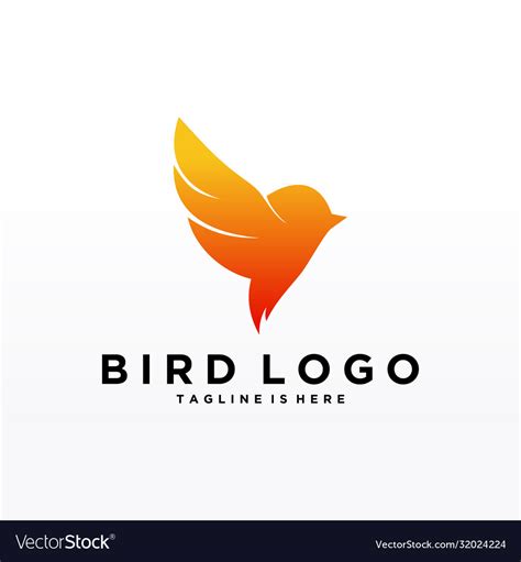 Abstract Bird Logo Design Template Creative Dove Vector Image
