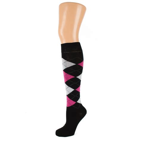 Argyle Design Knee High Socks Ebay