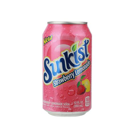 Sunkist Strawberry Lemonade Soda Usa 12x355ml Pacific Candy Wholesale