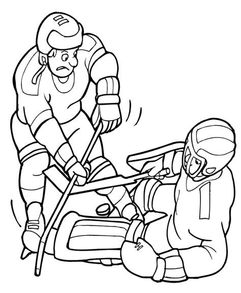 Hockey Coloring Pages For Kids Coloring Home