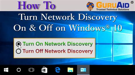 How To Turn Network Discovery On Off On Windows Guruaid Youtube