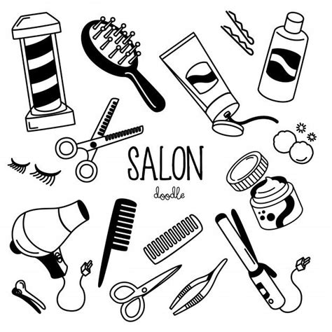 Hand Drawing Styles With Salon Shop Items Doodle Salon Shop How To
