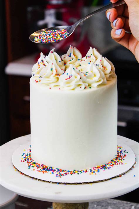 Mini Vanilla Cake Recipe Simple 4 Inch Layer Cake Chelsweets Recipe Vanilla Cake Recipe