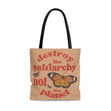 Feminist Tote Bag Smash The Patriarchy Tote Bag Aesthetic Etsy