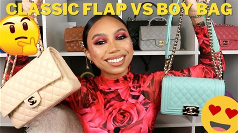 Chanel Boy Bag Vs Classic Flap Review Comparison Katie Danger Youtube