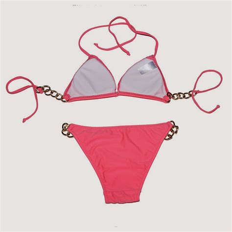 FASHION CARE 2U S242 Sexy Pink Padding Lined Bikini Swimwear 2pcs Set