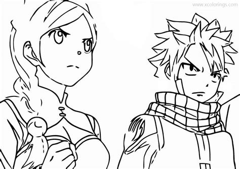 Fairy Tail Coloring Pages Natsu And Beth