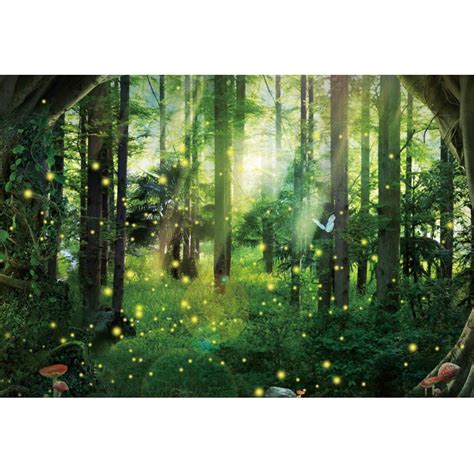 Buy Laeacco 5x3ft Fireflies Forest Backdrop Fairy Tale Forest