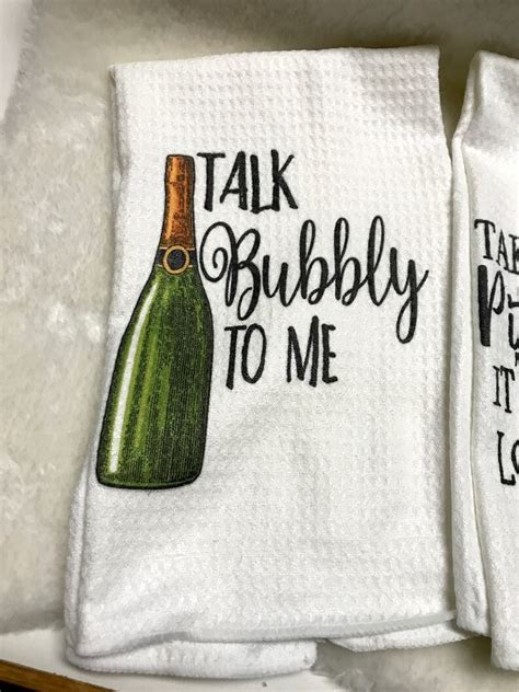 Clever Wine Sayings Kitchen Towels Set Etsy