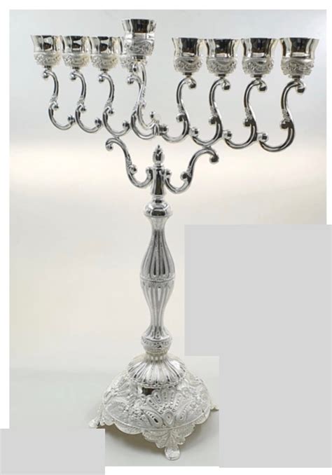 Silver Plated Menorah 69cm Torah Treasures