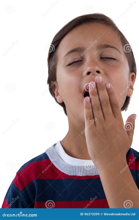 Cute Boy Yawning Stock Image Image Of Adorable Childhood 96373399