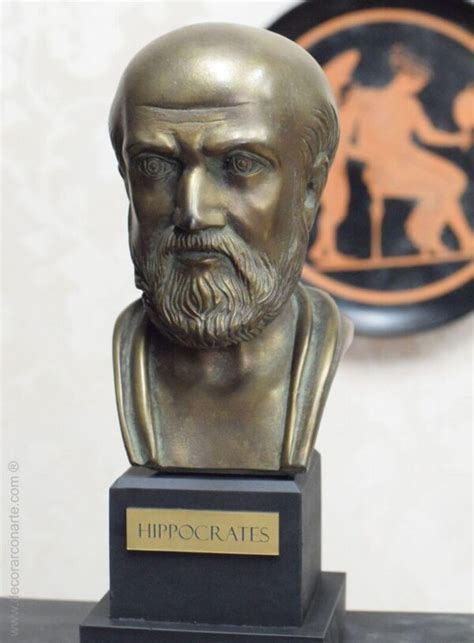 Bust Of De Hippocrates Bronze Patina 25cm Decorar Con Arte