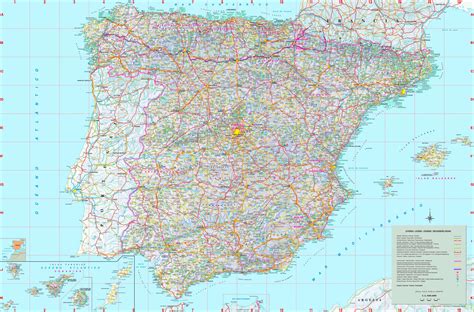 Mapa Detallado De España Rotulado Mapa De España Sur De Europa Europa