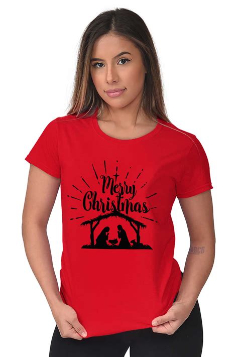 jesus womens tees shirts ladies tshirts merry christmas christian nativity god