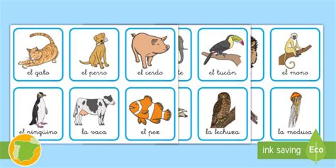 Tarjetas Educativas Los Animales Hecho Por Educadores