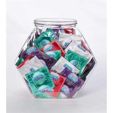 Durex Condom Fish Bowl Natural Rubber Latex Bulk Condoms 144 Count