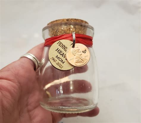 Pennies From Heaven Jar Keepsake Jar Gift Penny Holder Etsy