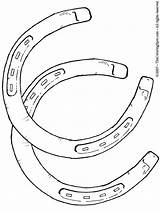 Coloring Horseshoes Colouring sketch template