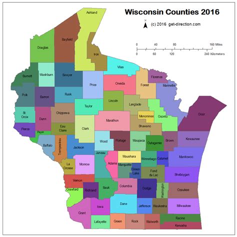 Map Of Wisconsin Counties