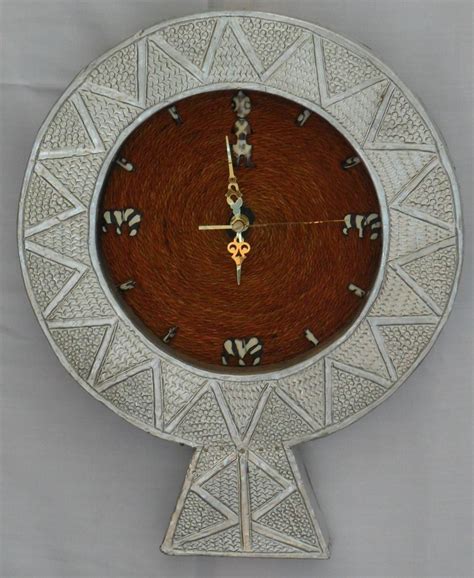 Timetime Time Time Time African Art Wall Clock Unique