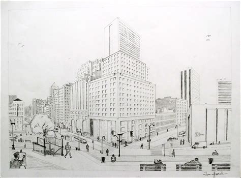 Creative Process Perspective Drawing Architecture City Drawing 2