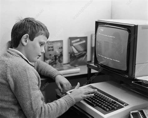 Boy Using Computer Stock Image H4600578 Science Photo Library