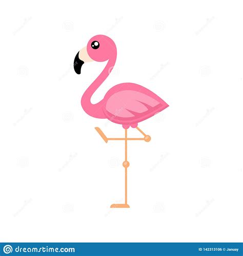 Cartoon Flamingo Vector Stock Vector Illustration Of