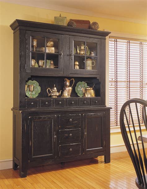Attic Heirlooms Antique Black China Cabinet From Broyhill 5397 66b